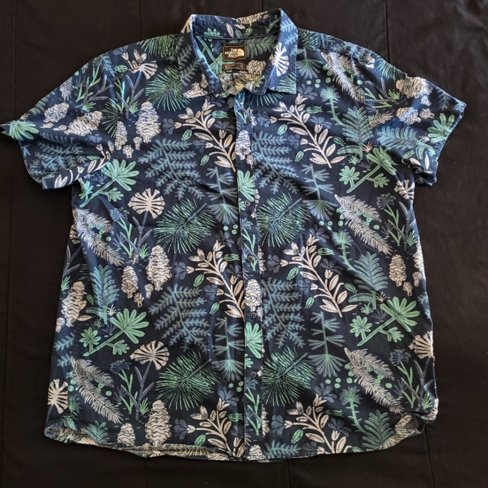 The North Face Button Down Shirt (Blue/Green)